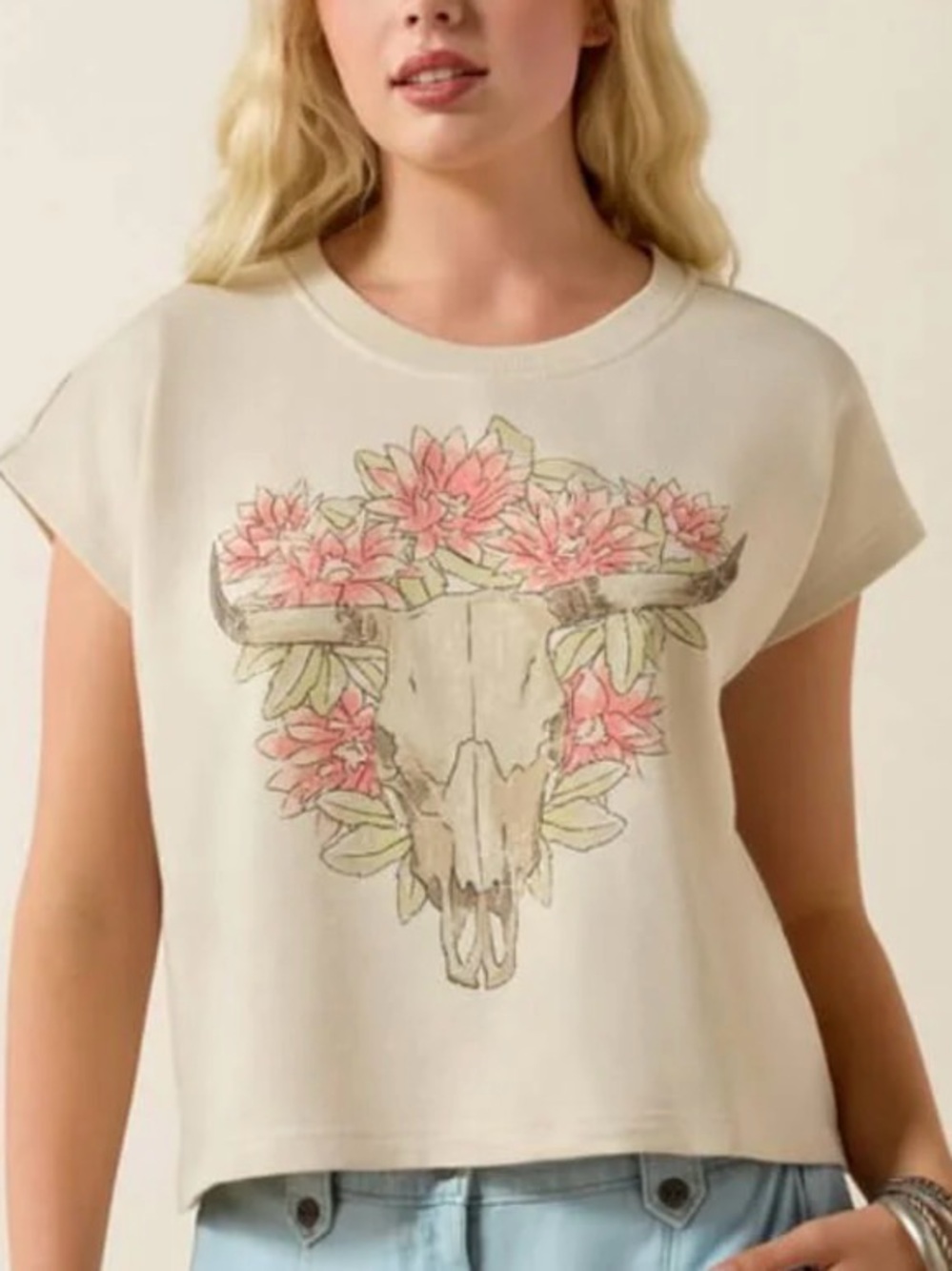 Ariat Womens Vintage Pullover T-Shirt Summer Sand